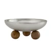 Serving Bowls|Godinger Temari Hammered Silver Footed Round Nut Bowl