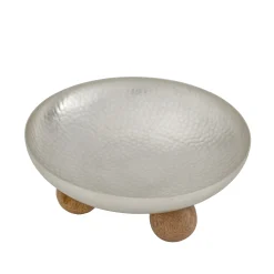 Serving Bowls|Godinger Temari Hammered Silver Footed Round Nut Bowl