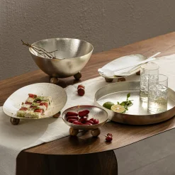 Salad Servers|Godinger Temari Hammered Silver Salad Server Set