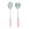 Salad Servers|Godinger Temari Light Pink Salad Server Set