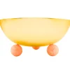 Serving Bowls|Godinger Temari Pink & Gold Footed Fruit Bowl