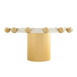 Cake Stands|Specialty Serving|Godinger Temari White & Gold Footed Cake Stand
