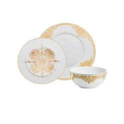 Fine Dinnerware|Godinger 20th Century Baroque Bone China 12 Piece Dinnerware Set, Service for 4