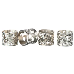 Napkin Rings|Godinger 20th Century Silver Baroque Napkin Ring Set