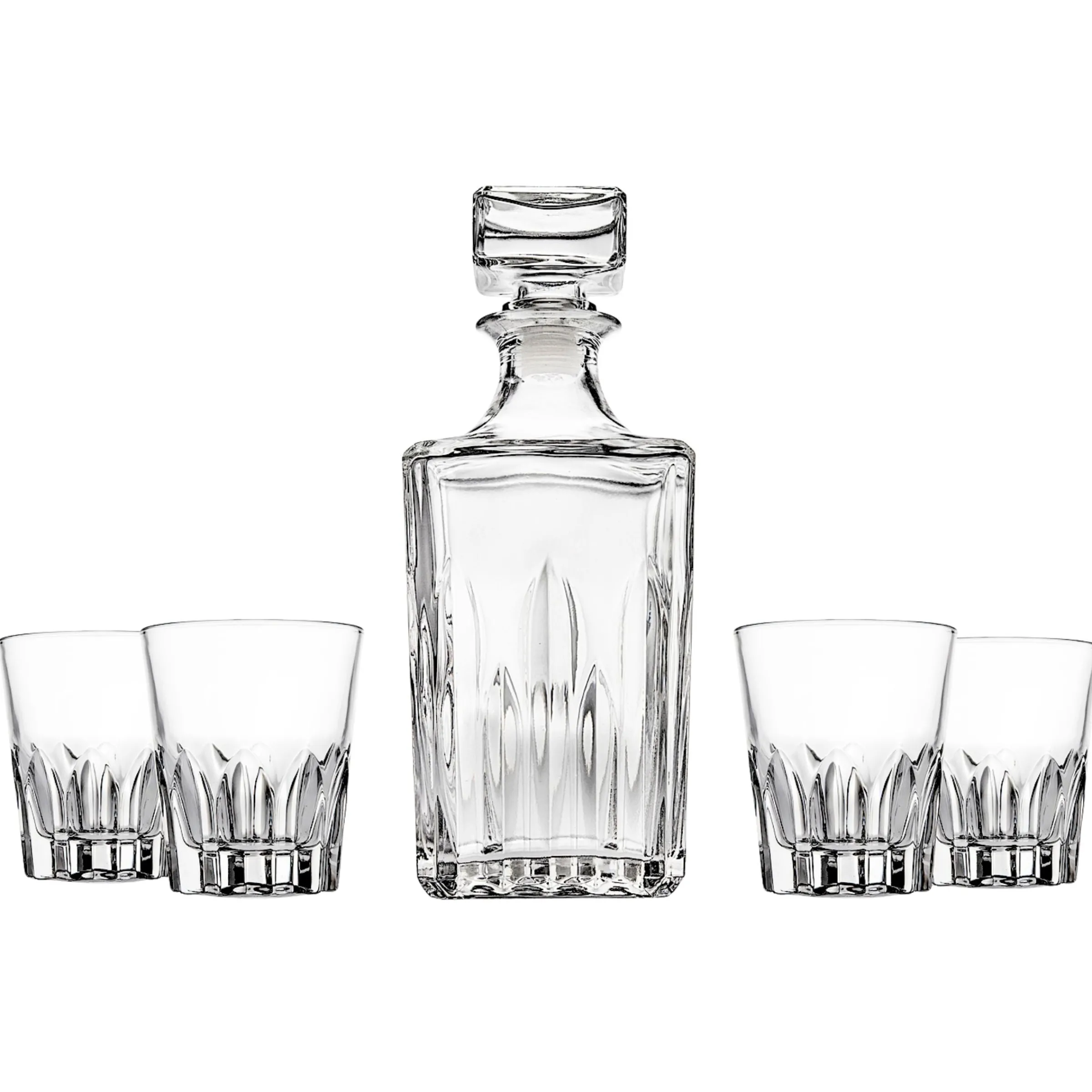Decanter & Decanter Sets|Godinger Union Square 5 Piece Whiskey Decanter Set