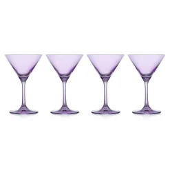 Martini & Coupes|Godinger Veneto Amethyst Martini, Set of 4