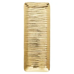 Boxes|Decorative Trays|Godinger Wadi Gold Textured Rectangle Tray