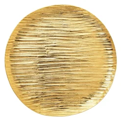 Boxes|Decorative Trays|Godinger Wadi Gold Textured Round Tray
