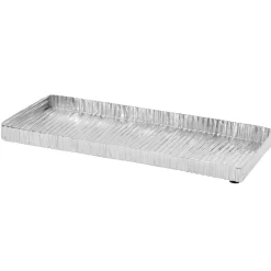 Boxes|Decorative Trays|Godinger Wadi Silver Textured Rectangle Tray