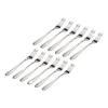 Flatware Sets|Godinger Wave Sandblasted 18/0 Stainless Steel Salad Fork, Set of 12
