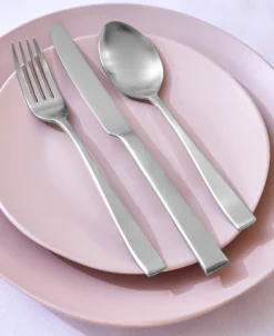 Flatware Sets|Godinger Wayland Matte 18/10 Stainless Steel 45 Piece Flatware Set, Service For 8