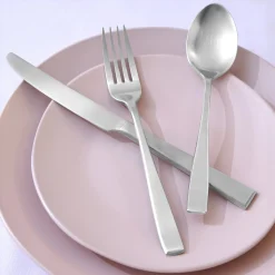 Flatware Sets|Godinger Wayland Matte 18/10 Stainless Steel 45 Piece Flatware Set, Service For 8