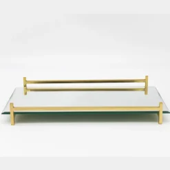 Serving Trays|Godinger Wire Mirrored Serving Tray